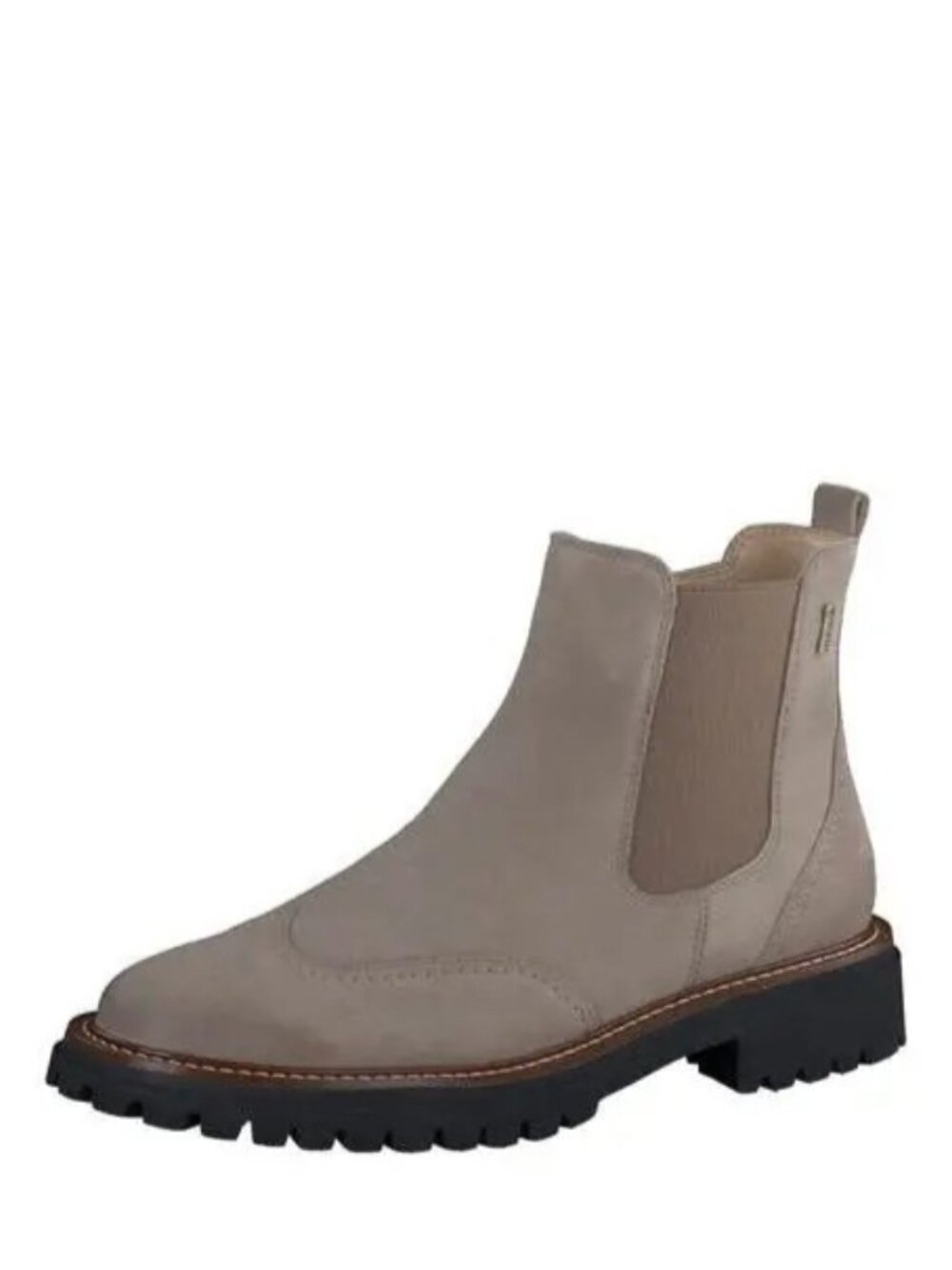 NWT $550 PAUL GREEN watson chelsea boots ZIP LUG SUEDE TAN BROWN 8 US (TF13)